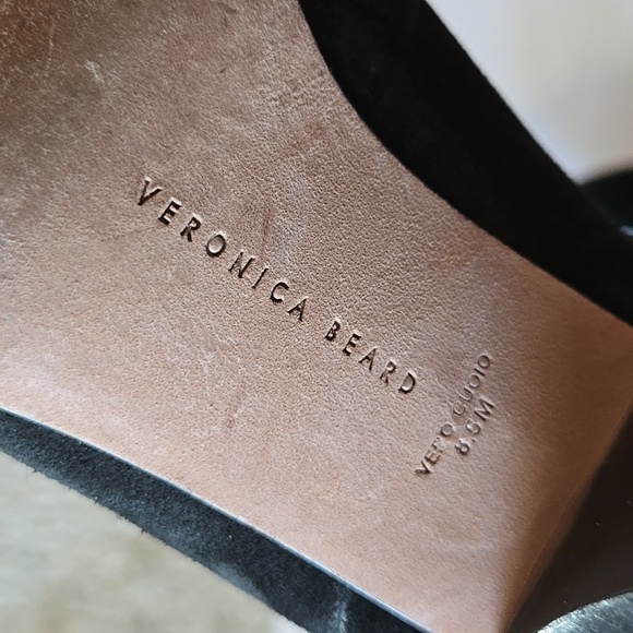 Veronica beard blondie black slip on slouchie heeled boots Size 8.5 - Picture 7 of 10